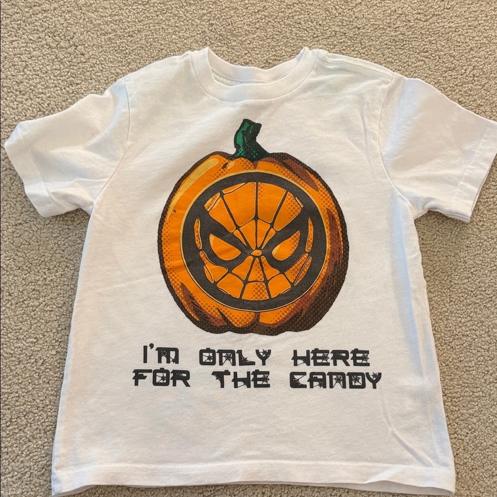 Marvel Spiderman Halloween Pumpkin T-Shirt 4T
